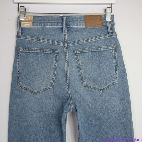 NEW Madewell The Perfect Vintage Straight Jean in Montville Wash, 26 - Picture 9 of 16